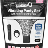 Vibrating Panty Set W/ Remote Ring 4t High Pitch Treble (Black)