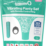 Vibrating Panty Set W/ Remote Ring 4t High Pitch Treble (Black)