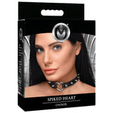 Spiked Heart Choker (Black)