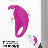 Rechargeable Rabbit Vibrator Cockring (Black)