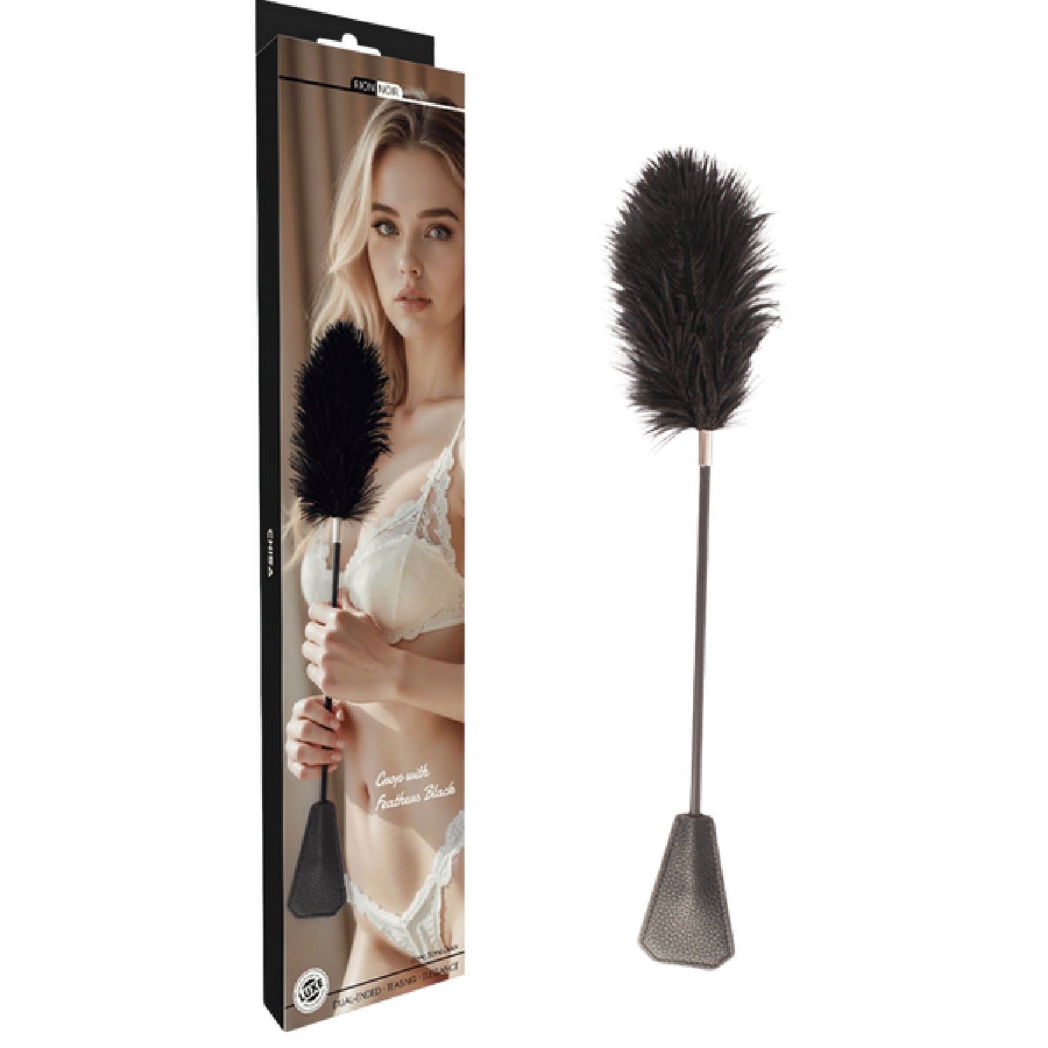 Crop with Feathers (Black)