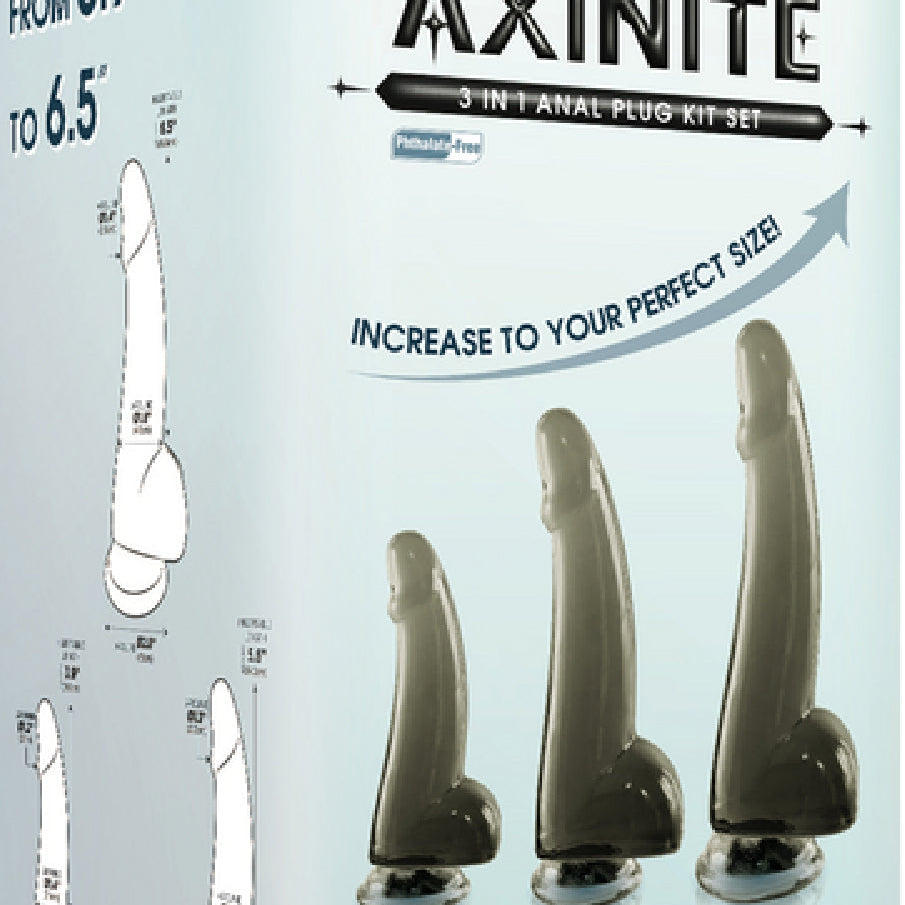 3 In 1 Anal Plug Kit Set (Smoke)