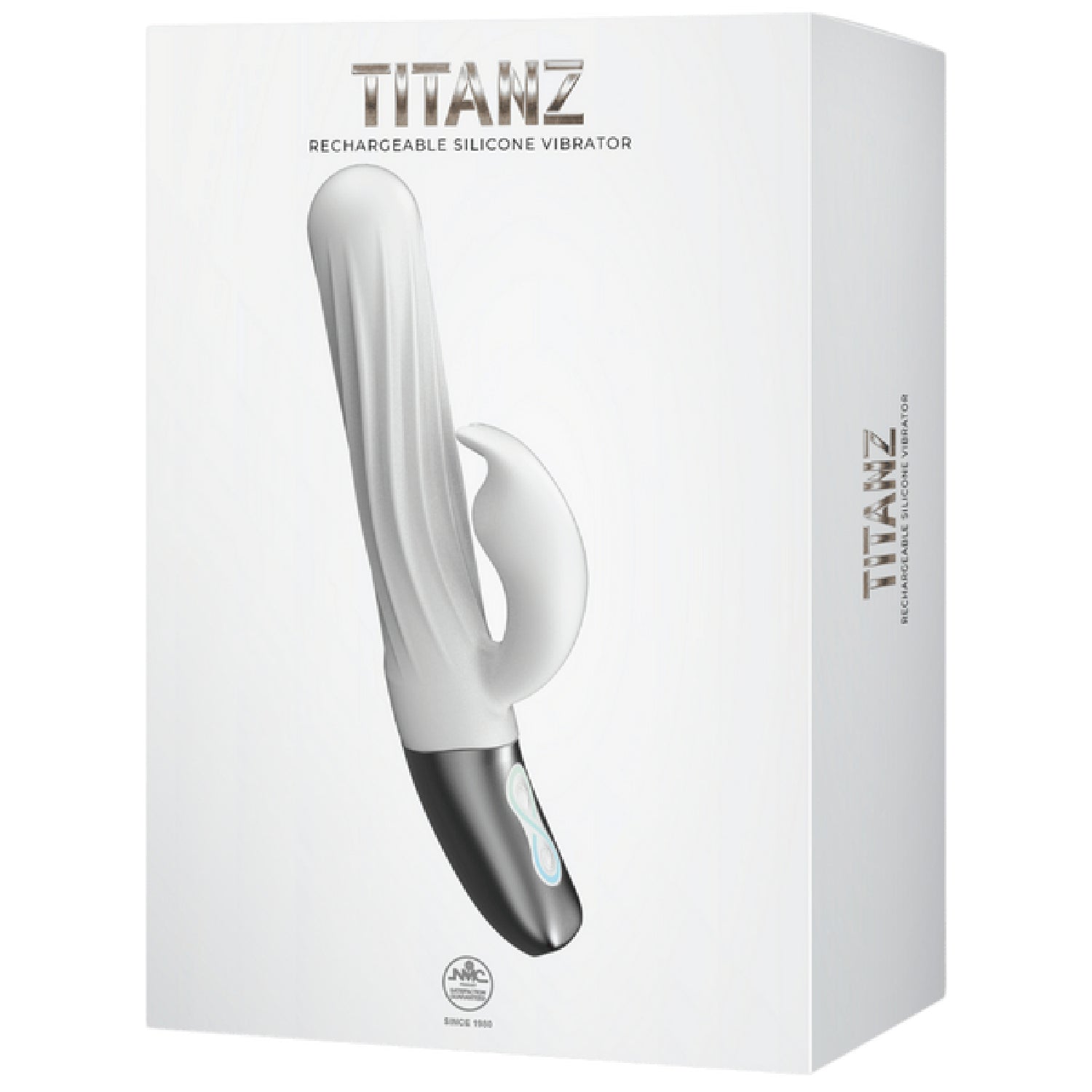 Thrusting Rabbit Rechargeable Silicone Vibrator (White)