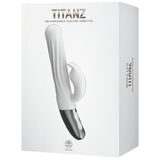 Thrusting Rabbit Rechargeable Silicone Vibrator (White)