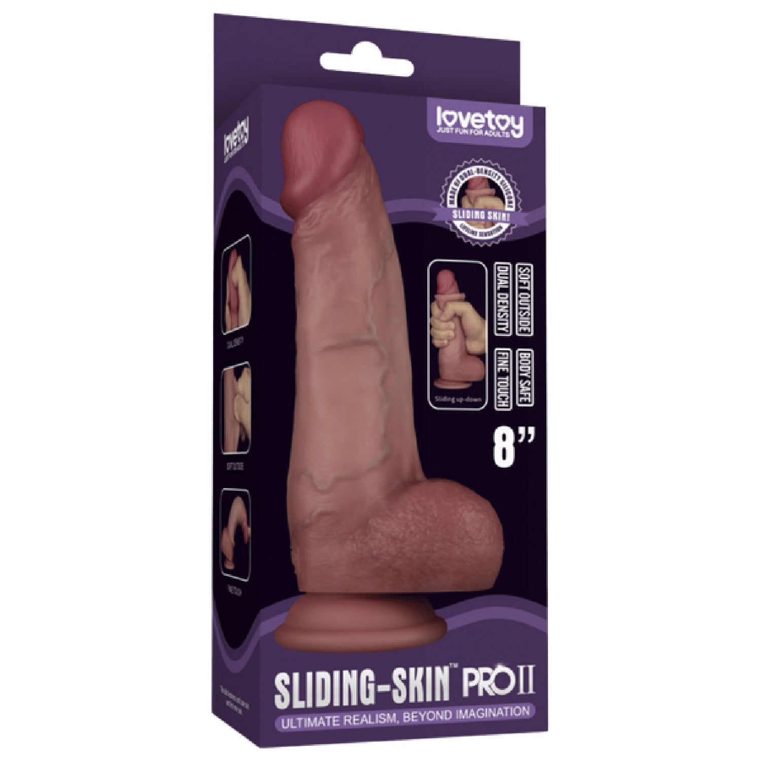 8'' Dual Layer Silicone Dong
