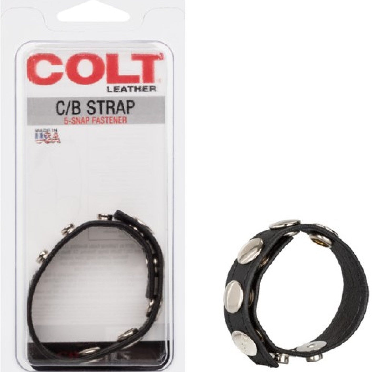 Leather C/B Strap 5-Snap Fastener