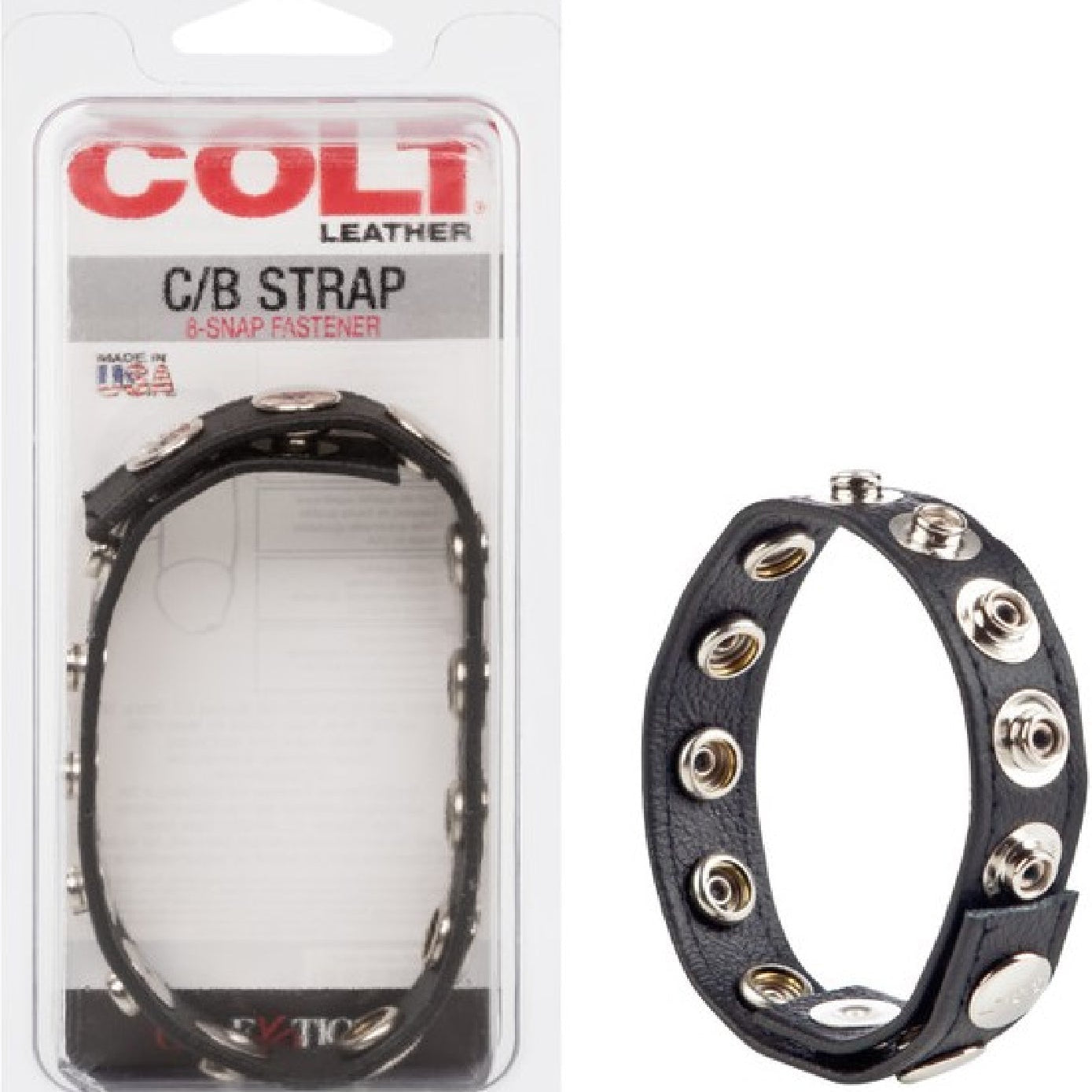 Leather C/B Strap 8-Snap Fastener