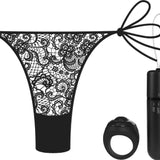 Vibrating Panty Set W/ Remote Ring 4t High Pitch Treble (Black)