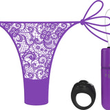 Vibrating Panty Set W/ Remote Ring 4t High Pitch Treble (Black)