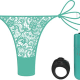 Vibrating Panty Set W/ Remote Ring 4t High Pitch Treble (Black)