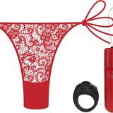 Vibrating Panty Set W/ Remote Ring 4t High Pitch Treble (Black)