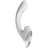Thumping Rechargeable Silicone Vibrator (White)