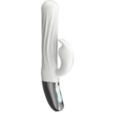 Thrusting Rabbit Rechargeable Silicone Vibrator (White)