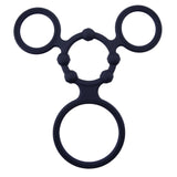 Triple Ring With Ball Stretcher (Black)