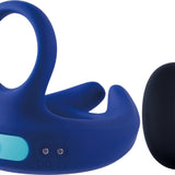 Dual Motor Cock Ornament with Scrotal Stimulator (Black)