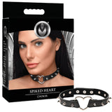 Spiked Heart Choker (Black)