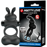 Yusuf - Vibrating Cockring with Steele Balls (Black)