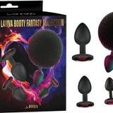 Booty Fantasy 4 Piece Diamond Butt Plug Collection (Black)