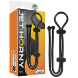 Adjustable Cock Ring with Ball Strap (Black)