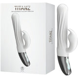 Thrusting Rabbit Rechargeable Silicone Vibrator (White)