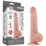 11.5'' King Sized Sliding Skin Dual Layer Dong (Flesh)