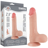 7.5'' Sliding Skin Dual Layer Dong (Flesh)