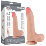 8.5'' Sliding Skin Dual Layer Dong (Flesh)