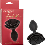 Large Rose Anal Plug (Black)