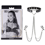 Sex and Mischief Amor Collar with Nipple Clamps