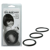 Sex and Mischief Nitrile Cock Ring 3 Pack