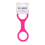 Sex and Mischief Small Hot Pink Silicone Cuffs
