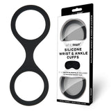 WhipSmart Silicone Wrist and Ankle Cuffs - Black