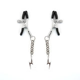 Lightning Bolt Shaped Silver Nipple Clamps (Two Pieces A Set)