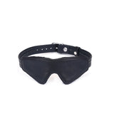 Black Bond: Leather Blindfold with Soft Lining