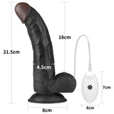 Vibrating Easy Strapon Set 8.5'' Black