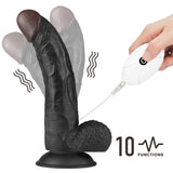 Vibrating Easy Strapon Set 8.5'' Black