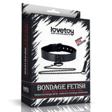 Lovetoy Black Matt Collar With Leash