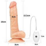 Vibrating Easy Strapon Set 7.5'' Flesh