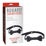Doggle Bone Bit Gag - Black