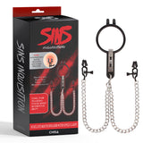 Humiliate Mouth Spreader with Nipple Clamps – Adjustable Metal Chain Design