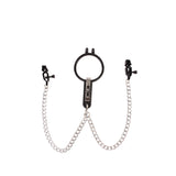 Humiliate Mouth Spreader with Nipple Clamps – Adjustable Metal Chain Design