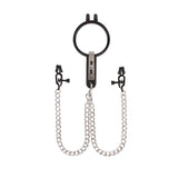 Humiliate Mouth Spreader with Nipple Clamps – Adjustable Metal Chain Design