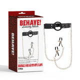 Breathable O-ring Gag with Nipple Clamps