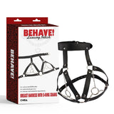 BEHAVE! Breast Harness with O-Ring Chains – Black